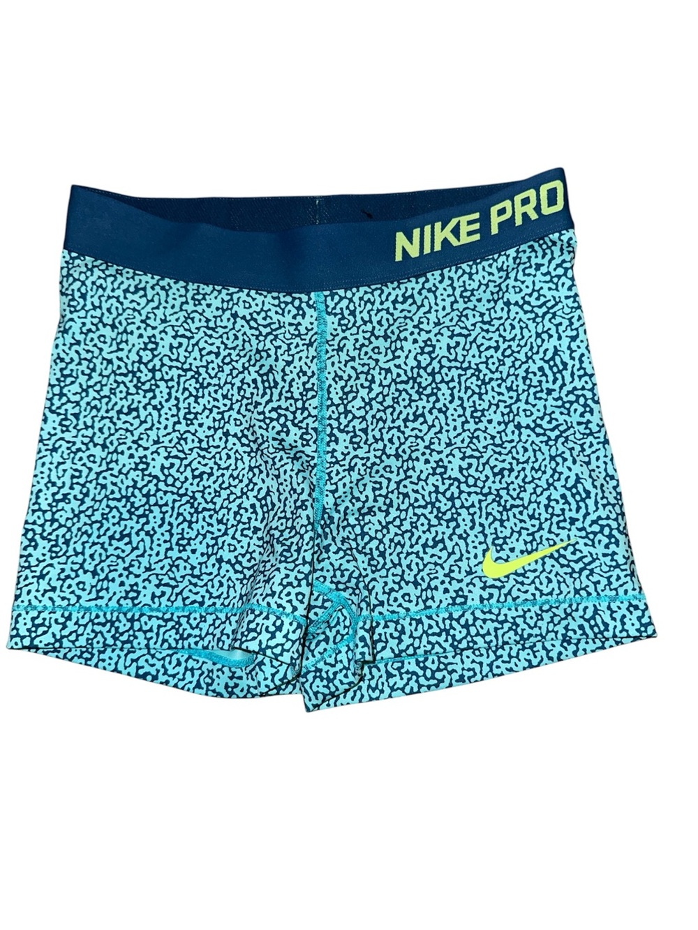 Nike Pro Teal and Navy Training Compression Shorts